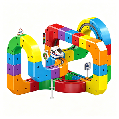 2026 Magnetic Track Car™ | STEM Building Blocks Racing Track Set