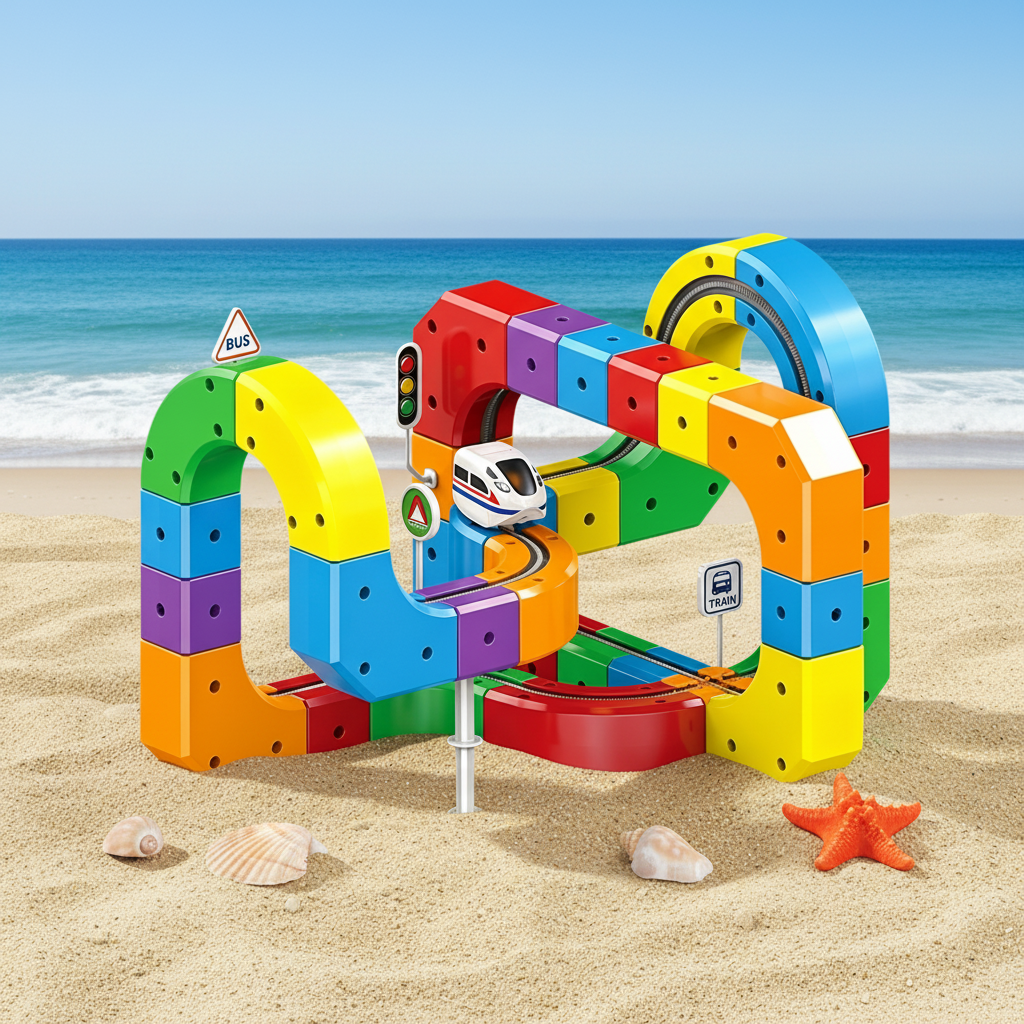 2026 Magnetic Track Car™ | STEM Building Blocks Racing Track Set