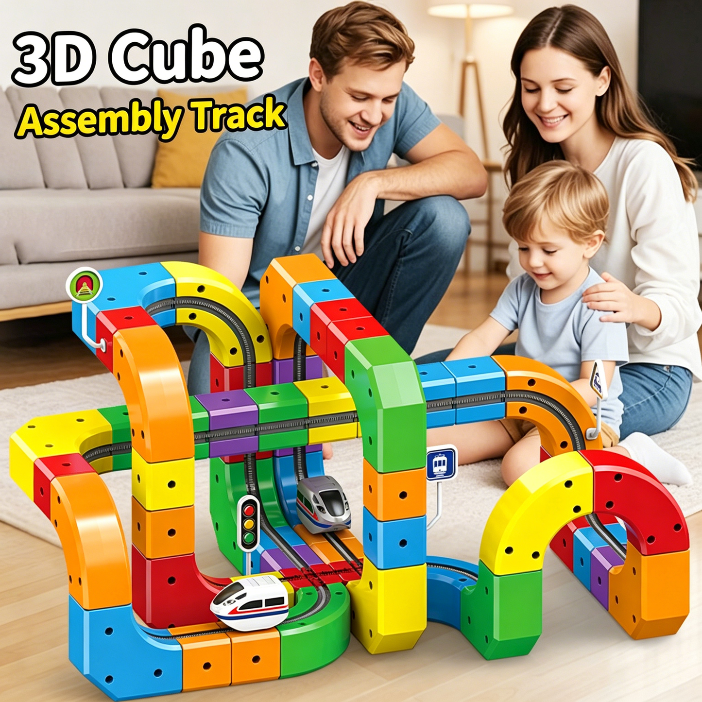 2026 Magnetic Track Car™ | STEM Building Blocks Racing Track Set